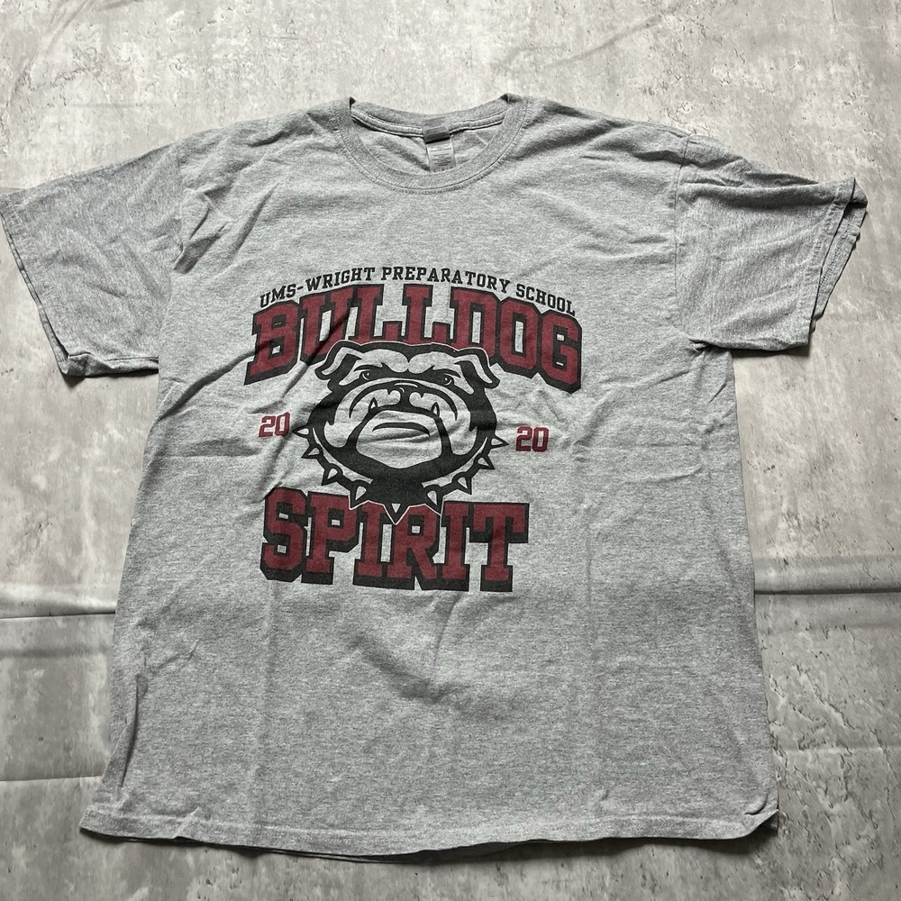 George Bull Dogs UMS university Preparatory School 2020 Spirt Gray Size Large
